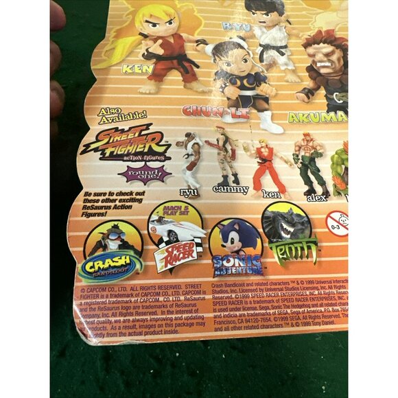 Street Fighter Chun Li Capcom Resaurus 1999 JR Round One Action Figure - Picture 7 of 7